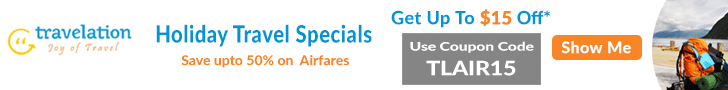 Holiday Travel Specials. Book Now & Get Up To $15 Off* with Coupon Code TLAIR15