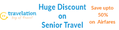 Get huge discount on Senior Travel Deals. Book now and get extra $15 off with Coupon Code – TLSRT15.