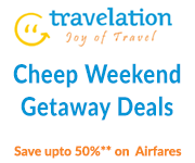 Get huge discount on Weekend Travel Deals! Book now and get extra $15 off with Coupon Code – TLWGA15.