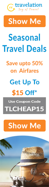 Huge discount on Seasonal Travel Deals. Book now & Get up to $15* Off with coupon code TLCHEAP15. Hurry! Offer Valid for Limited Period Only