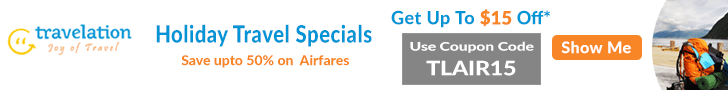 Christmas Day Flight Sale. Book Now and get extra $15 Off with Coupon Code – TLXMAS15.