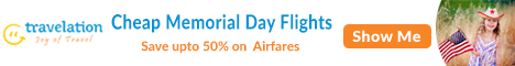 Huge discount on airfares for Memorial Day! Get $15 Off with Coupon Code TLMEMORIAL15. Book Now!